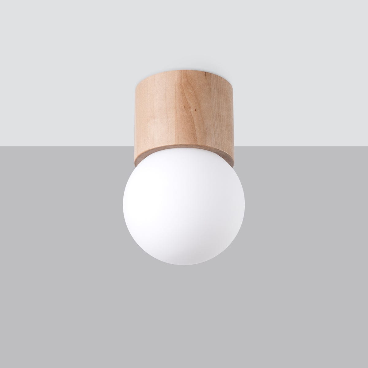 BOOMO - Taklampa - Skandinavisk Minimalistisk Design - Naturligt Trä - Varmt Ljus - Kompatibel med Flera Lampa Typer