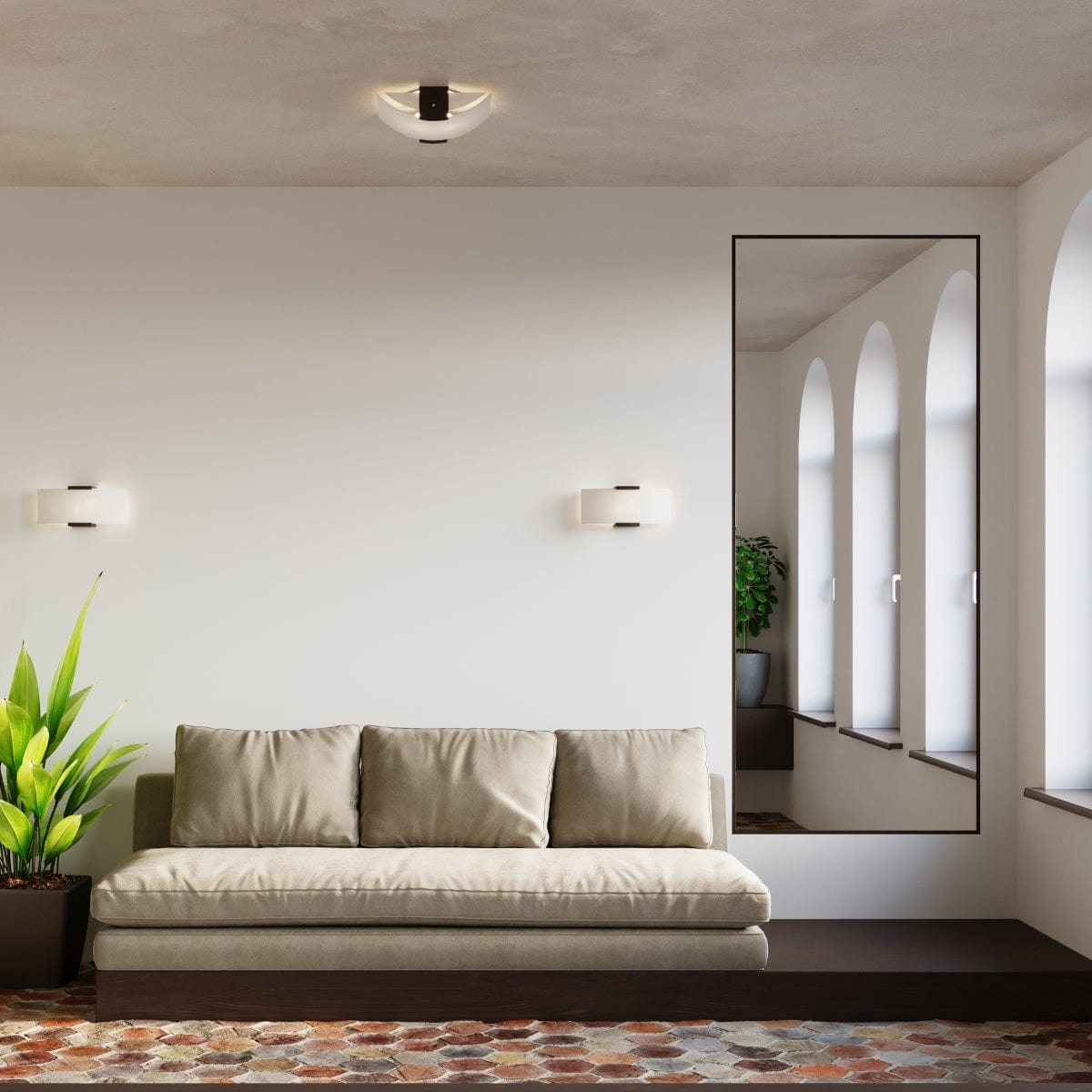 Emilio Vägglampa - Trä & Matt Glas - E27 Max 15W - Varm Ambient Belysning