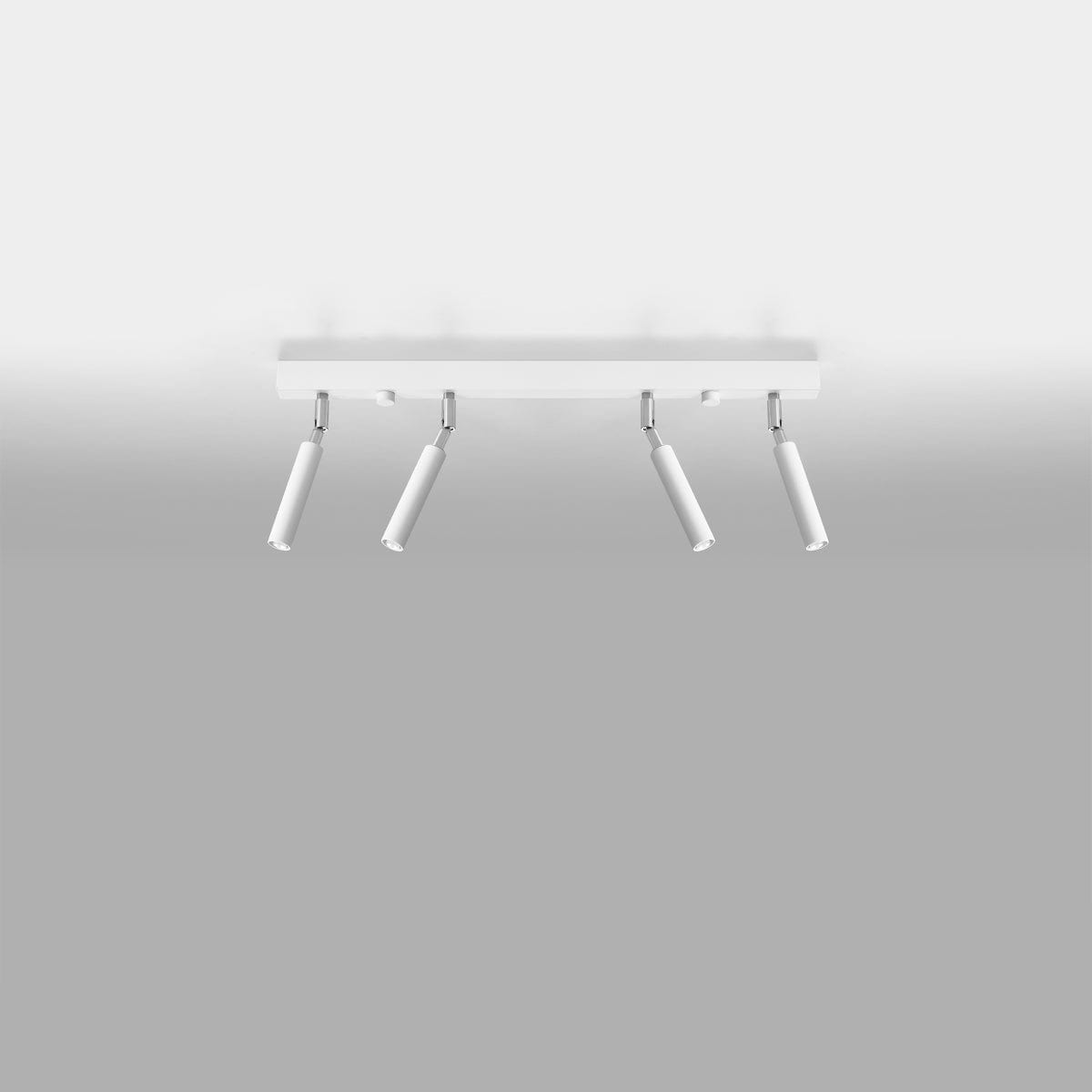 Eyetech Spottaklampa - 4-Ljus Vit - Justerbar Riktning - Minimalistisk Design - Pulverlackerad Stål - Utbytbara G9 Lampor - Loftstil Belysning