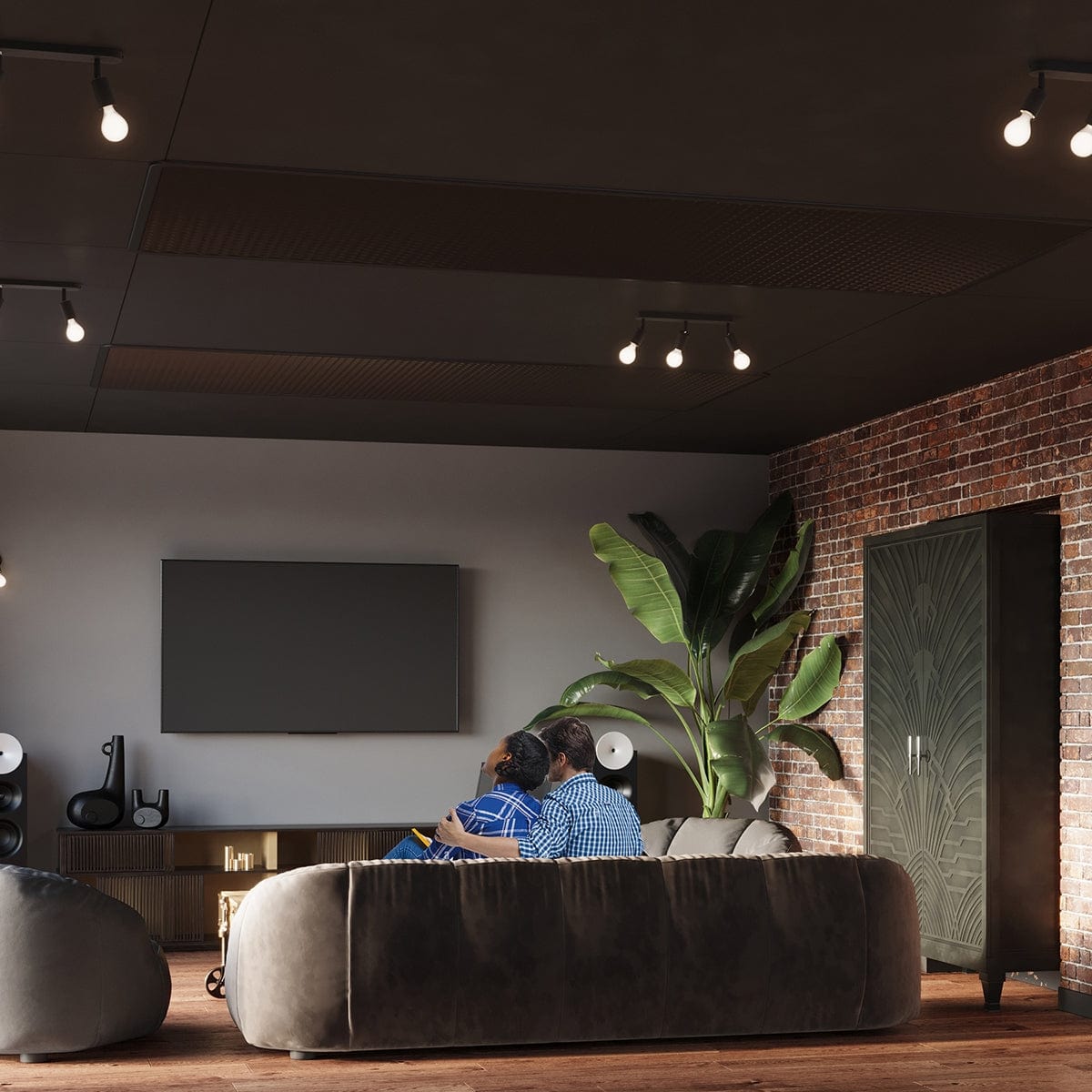 Fornes Taklampa 3 Svart - Modern Minimalistisk Design - Justerbara Ljusvinklar - Hållbar Metallram - Mångsidig Belysningslösning - Smart Glödlampa Kompatibel