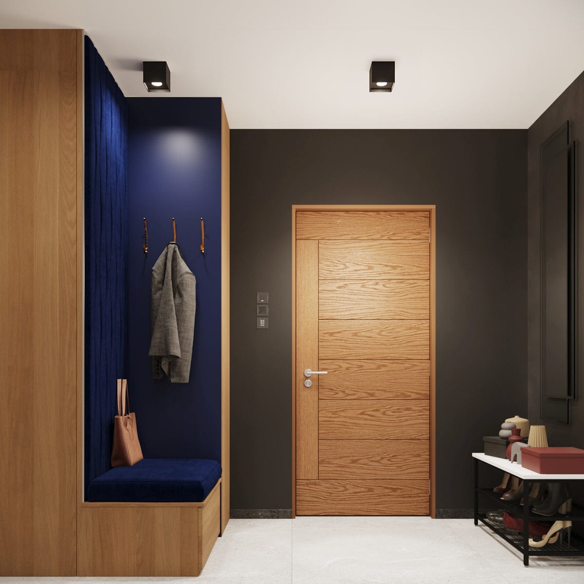 Hati Taklampa - Industriell Loftstil - Minimalistisk Svart Design - Lätt Gipscements Konstruktion - Lättunderhållen och Lampa Ersättande - Kompakt för Mångsidiga Arrangemang