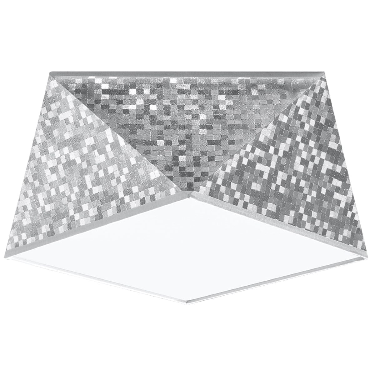 HEXA Silver Taklampa - Geometrisk Modern Design - E27 Glödlampa Kompatibilitet - 3 Färgval - Snygg & Funktionell Belysning för Allt Inredning
