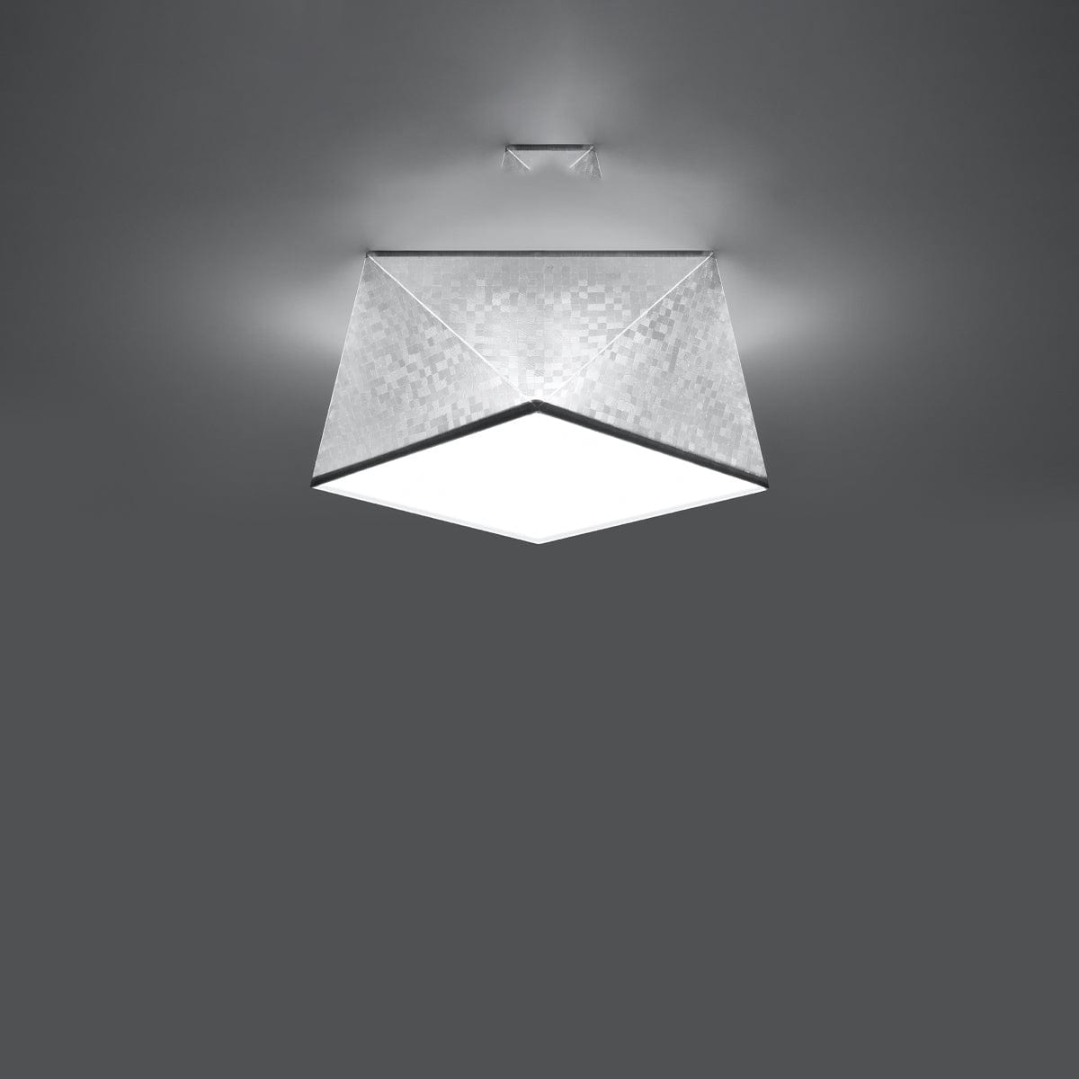 HEXA Silver Taklampa - Geometrisk Modern Design - E27 Glödlampa Kompatibilitet - 3 Färgval - Snygg & Funktionell Belysning för Allt Inredning