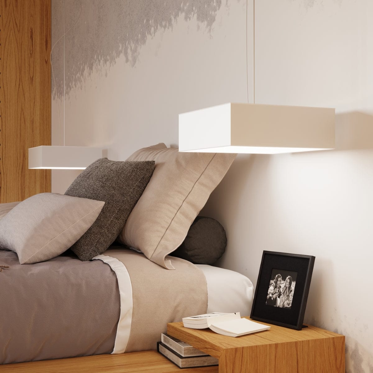 Horus Modern Taklampa - Vit PVC - 2x E27 LED Kompatibel