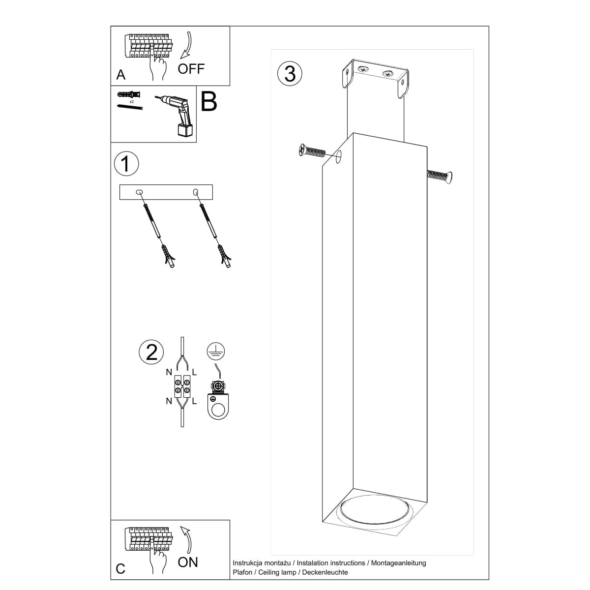KEKE 30 Ek Taklampa - Minimalistisk Trädesign - Loftstil Belysning - Hållbar Konstruktion - Justerbar Lampa Kompatibilitet