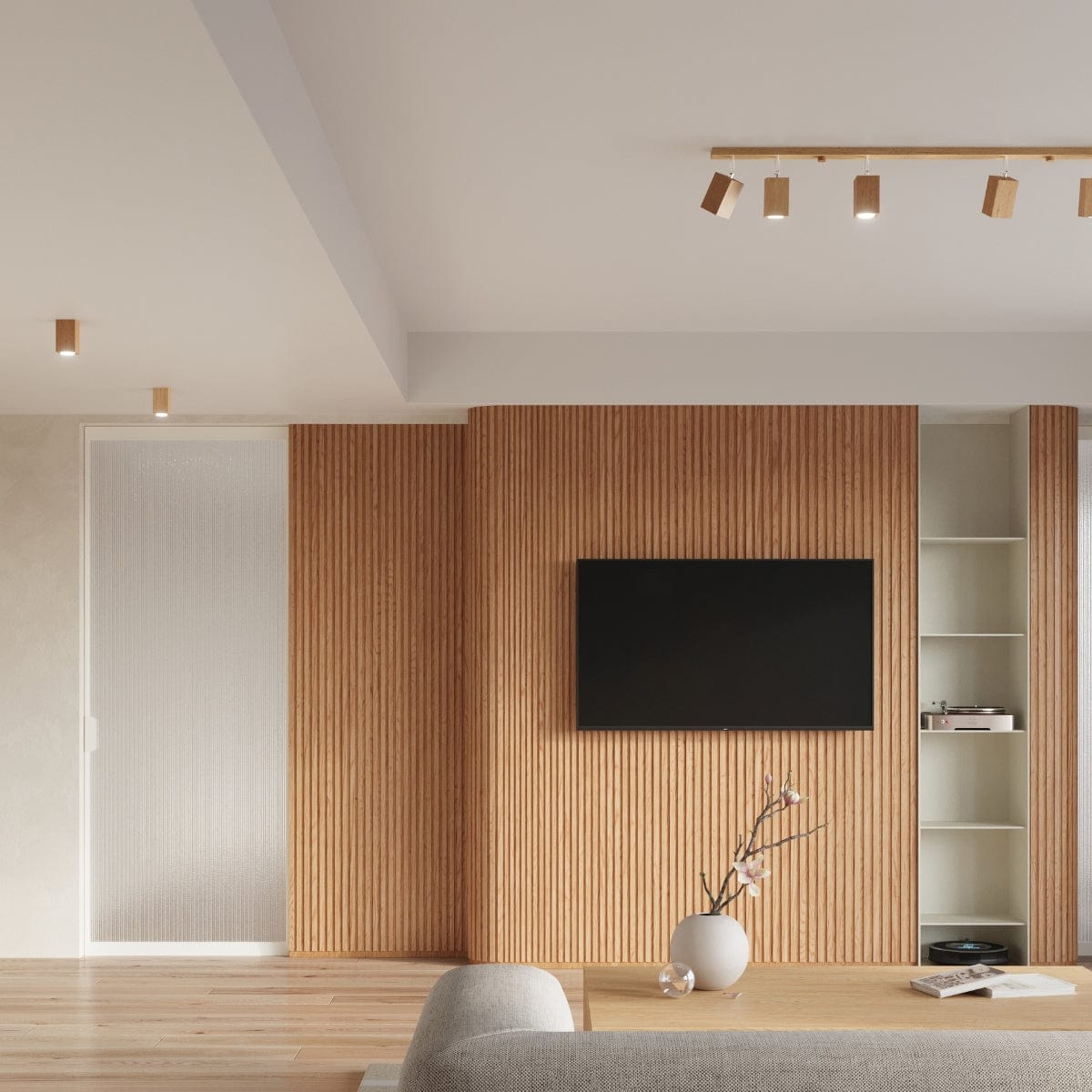 KEKE 30 Ek Taklampa - Minimalistisk Trädesign - Loftstil Belysning - Hållbar Konstruktion - Justerbar Lampa Kompatibilitet