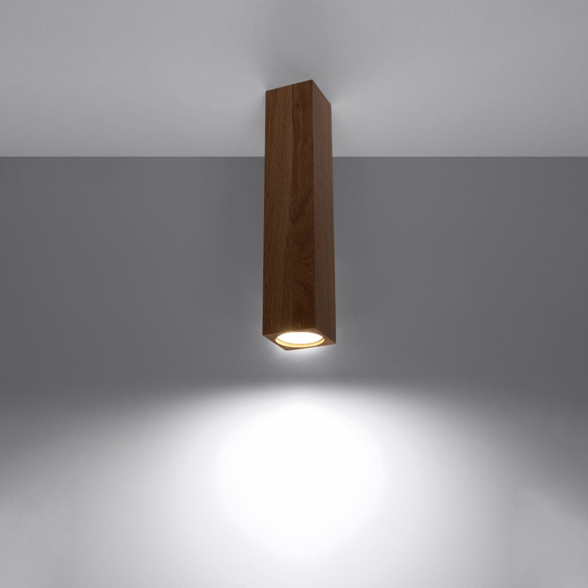 KEKE 30 Ek Taklampa - Minimalistisk Trädesign - Loftstil Belysning - Hållbar Konstruktion - Justerbar Lampa Kompatibilitet
