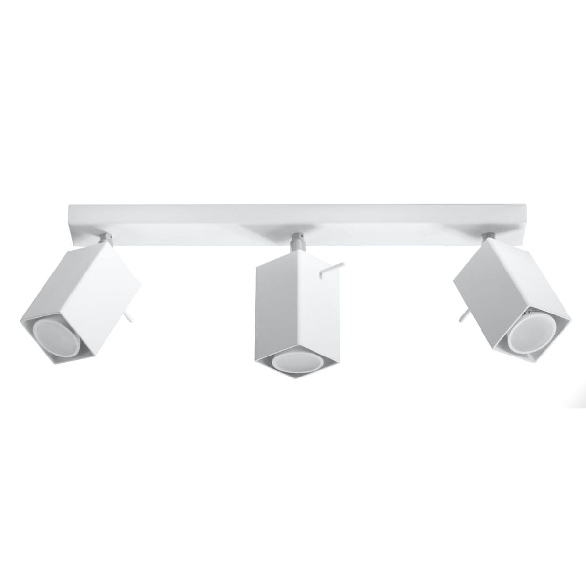 Merida Industrial White Triple Spotlight - Justerbar Stål Taklampa, 45x6x16 cm