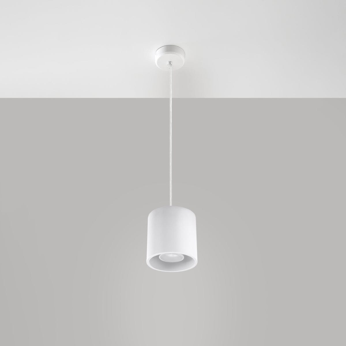 Orbis Vit Tak/ Vägglampa - Cylindrisk Skärm - Minimalistisk Design - Aluminium