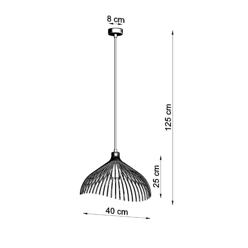 Hängande lampa stål Umb industriell design E27
