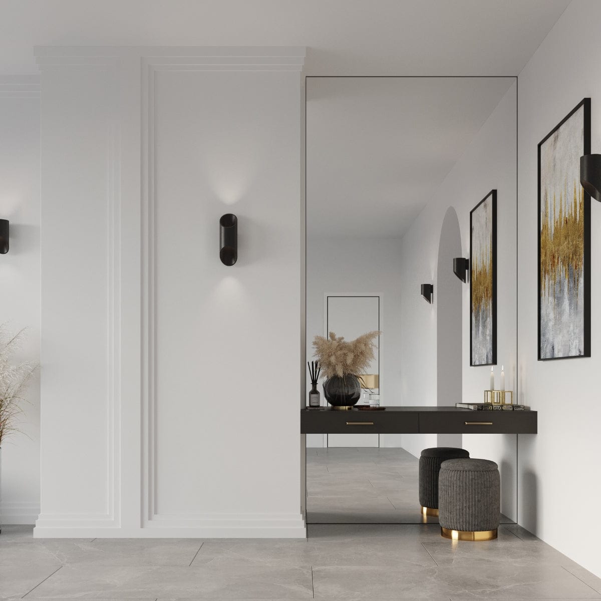 Penne Svart Aluminium Vägglampa - Minimalistisk G9 LED Lampa - 10x12x20 cm