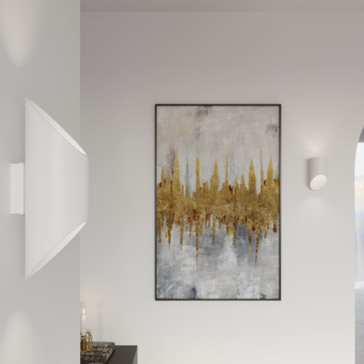 Penne Vit Aluminium Vägglampa - Minimalistisk G9 LED Lampa - 10x12x30 cm