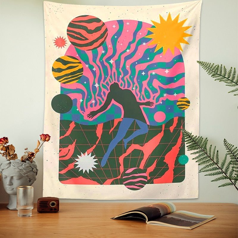 Spirituell Psykedelisk Tapestry Väggprydnad - 100% Polyester