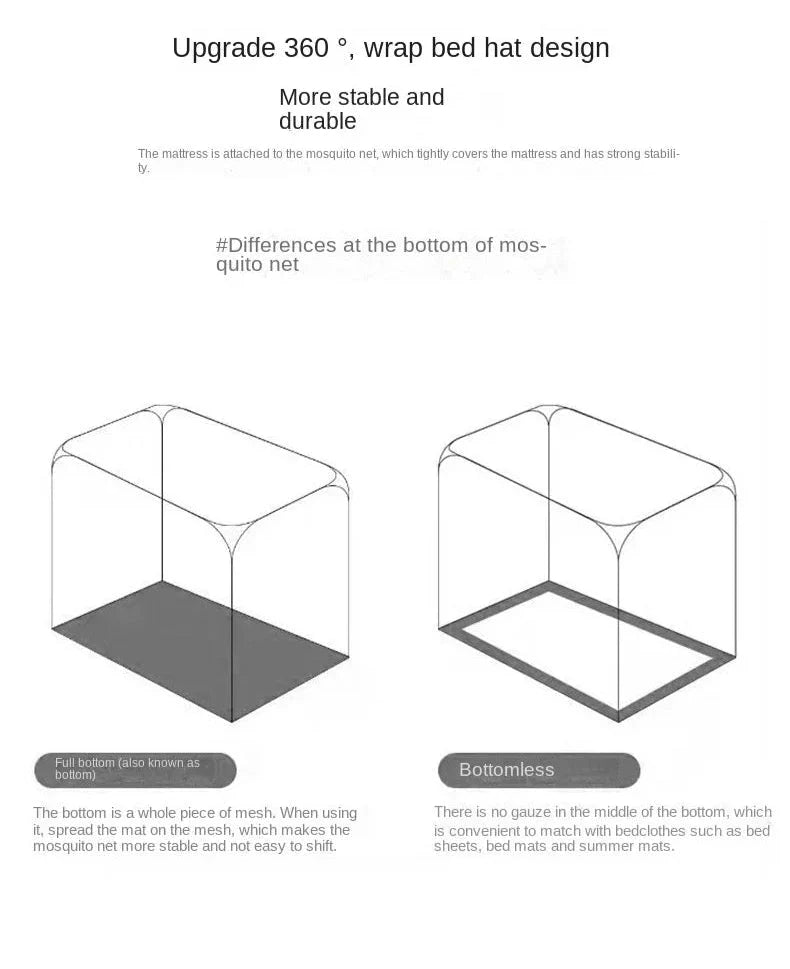 Stjärnig Grå Myggnät - Insektskydd utan installation för avslappnande nätter inomhus och utomhus
