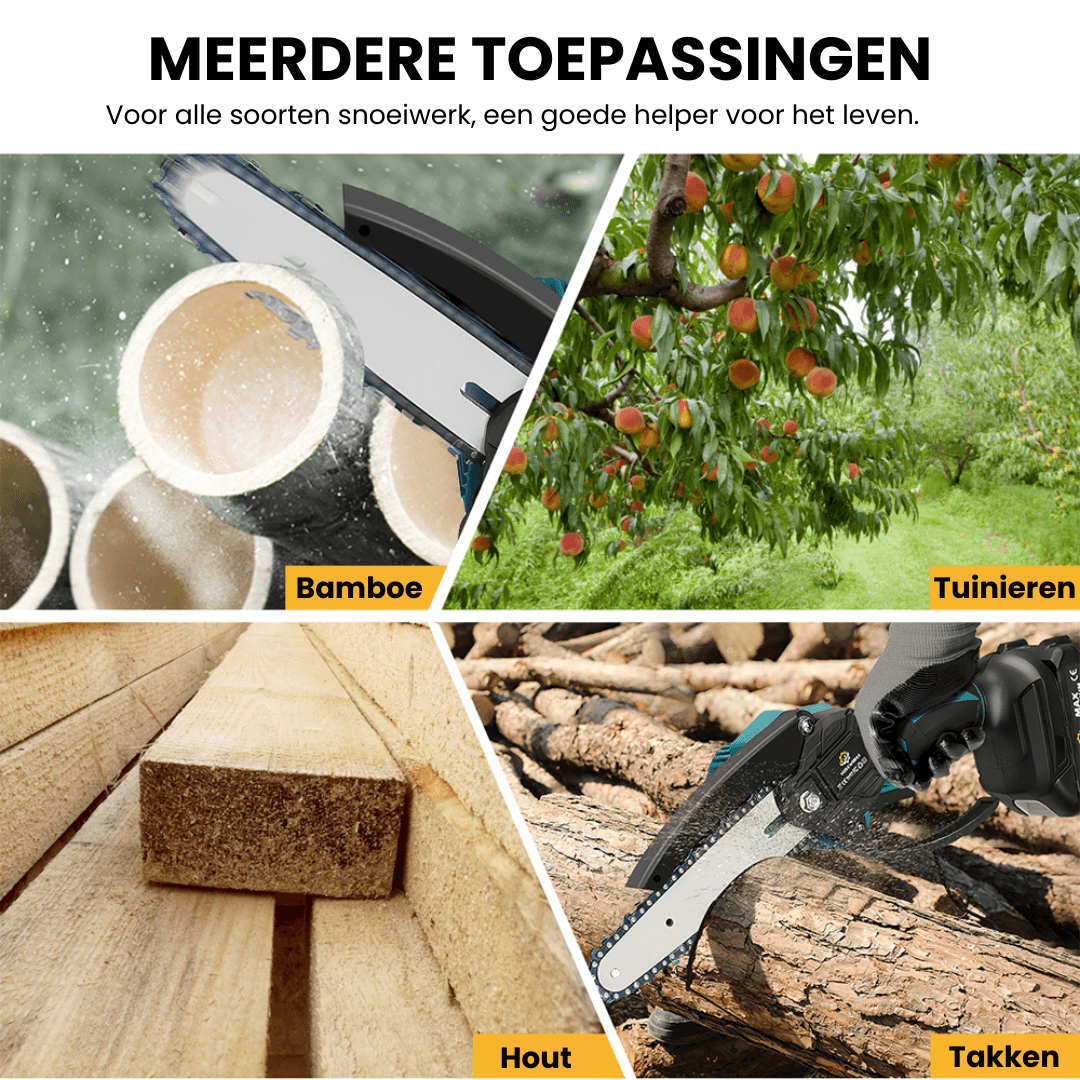 Stormblade Elektro-Mini-Kedjesåg - Lätt 1200W grenklyv för 18V Makita batterier