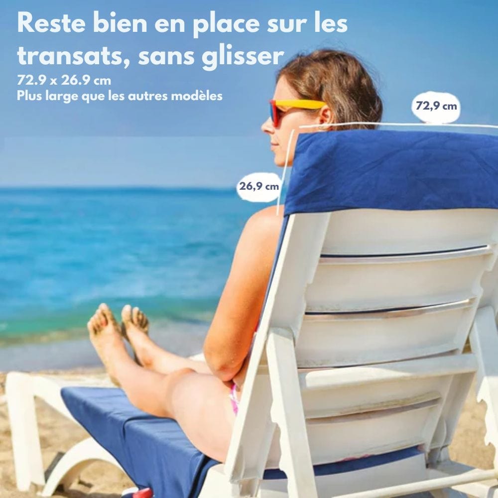 Sunlounge Handduk - Halkfri solsängsöverdrag med sidofickor