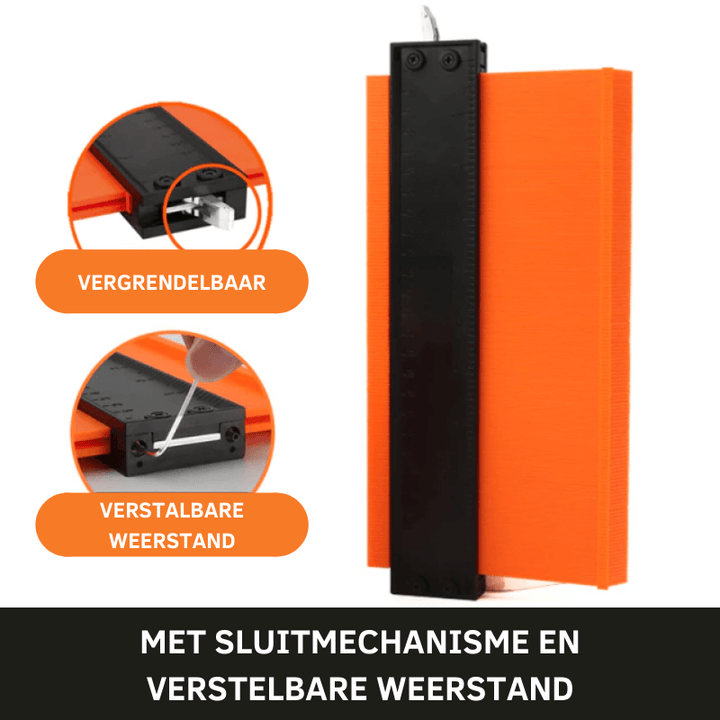 Supersizer Contour Gauge Tool - Precision Form Duplicator för DIY & Träbearbetning