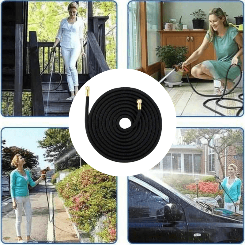 Teleskop-trädgårdsslang – Utdragbar, trasselfri vattenslang med snabbkoppling för enkelt trädgårdsarbete