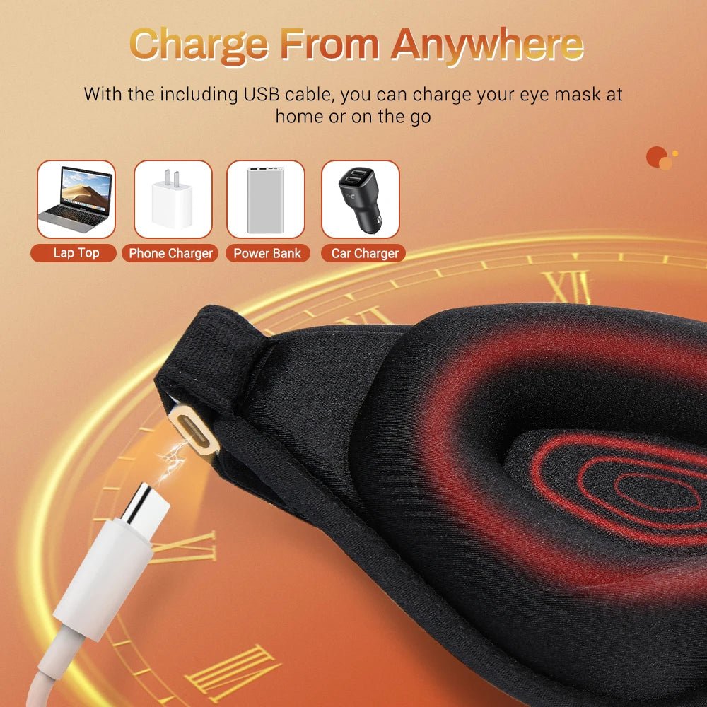 ThermaEye 3D – Elektrisk värmeöga mask med fack infraröd och temperaturreglering