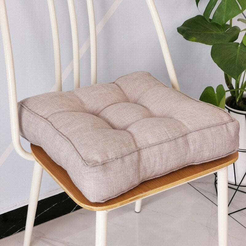 Förstärkt Godisfärgad Kudde i Imiterad Linne Stil