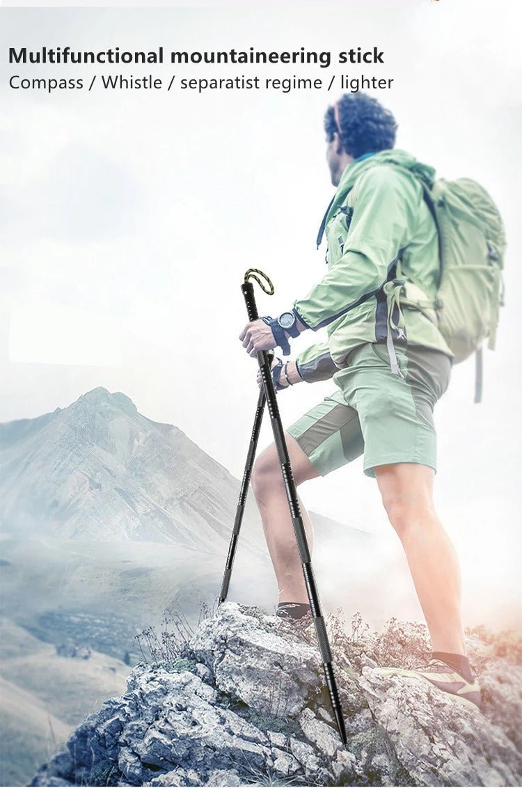 Trailforce - Multifunktionell taktisk vandringsstav för överlevnad och äventyr