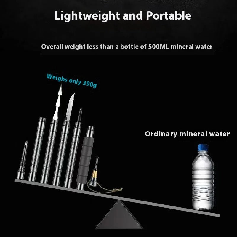 Trailforce - Multifunktionell taktisk vandringsstav för överlevnad och äventyr