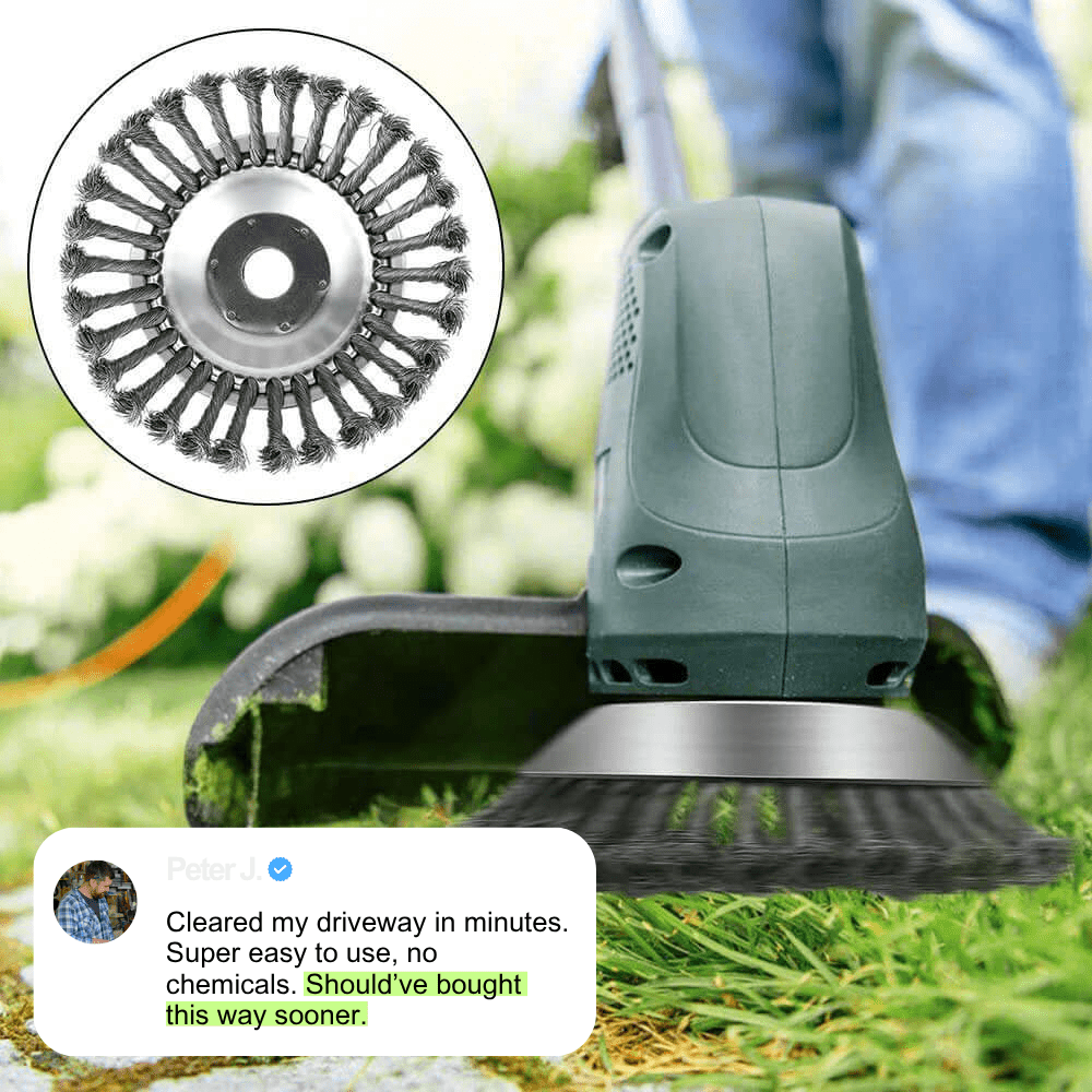 Oumbrytbara trimmerblad - 360° stålblad för ogräsfritt gräs