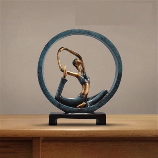 Moderna Abstrakta Harpikskulpturer för Kontorsdekoration 11 Tum