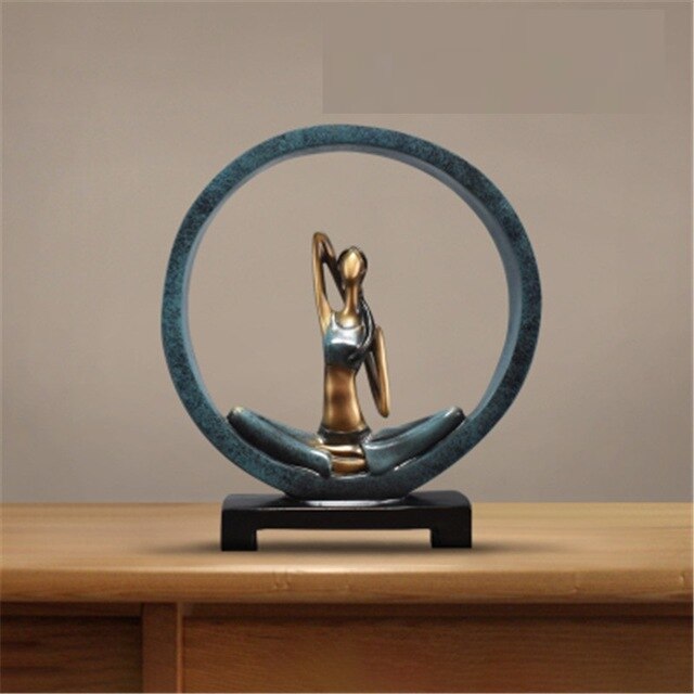 Moderna Abstrakta Harpikskulpturer för Kontorsdekoration 11 Tum