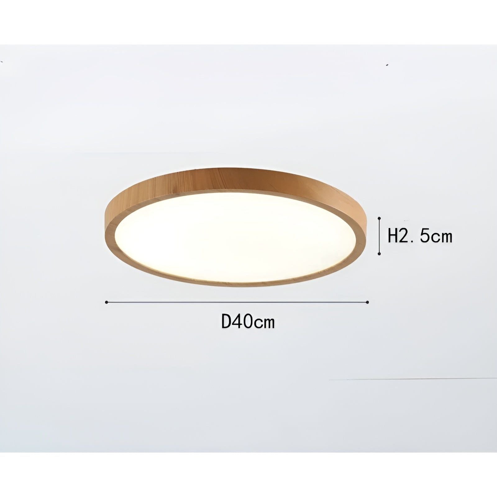 GrainGlow Light - Modern Ultra-Tunna Trä Taklampa
