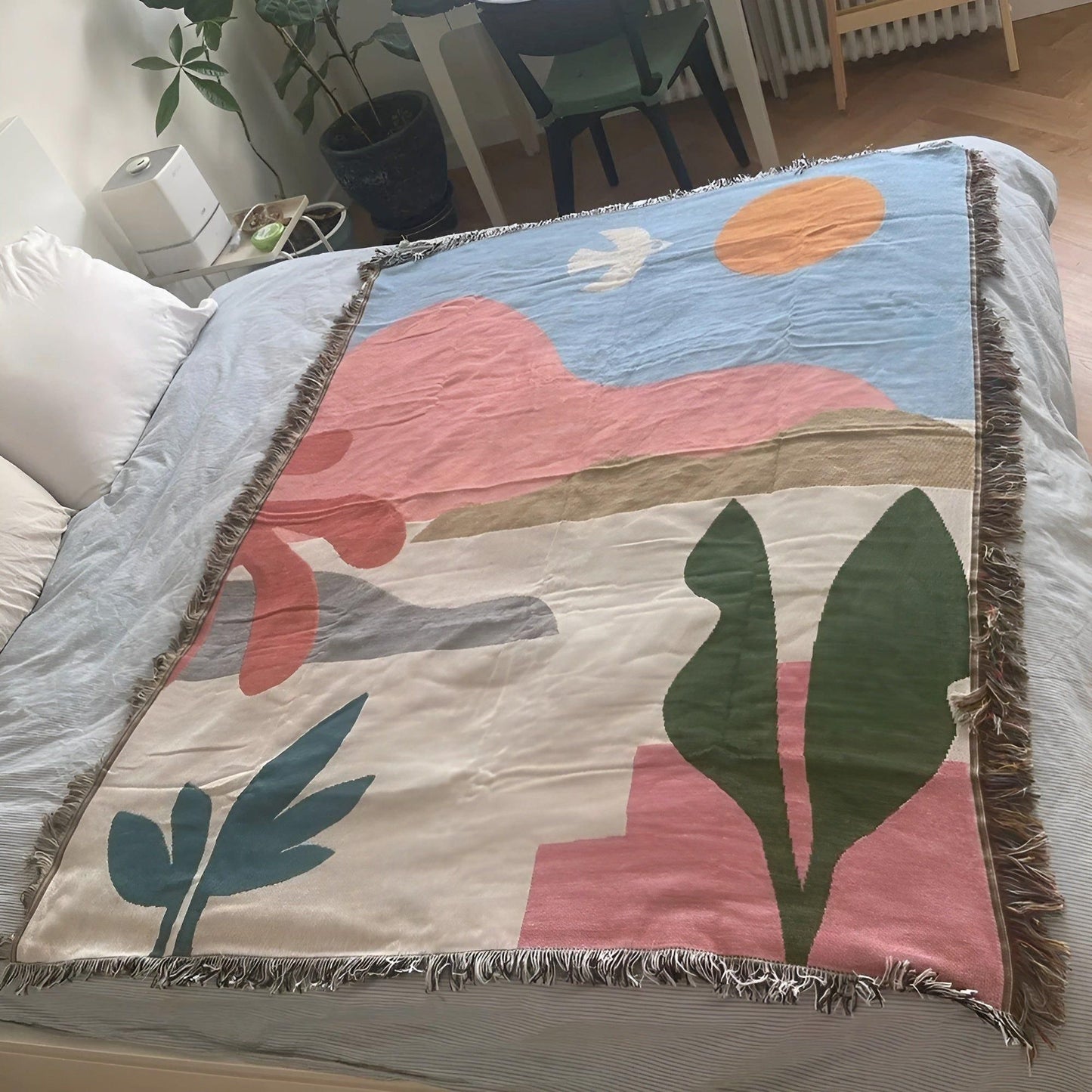 LeopardLuxe Blanket - Multifunktionell Leopard-överdragsteck med Cobertor-puffar