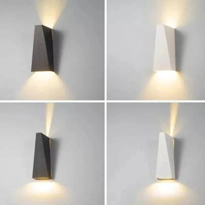 10W Vattentät LED Vägglampa Armatur med Dubbelhuvuden för Inomhus- och Utomhusväggljus