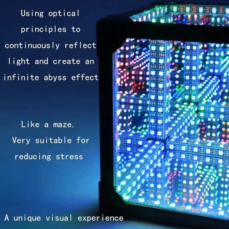 3D Kub Abyss Skrivbord Atmosfär Ljus