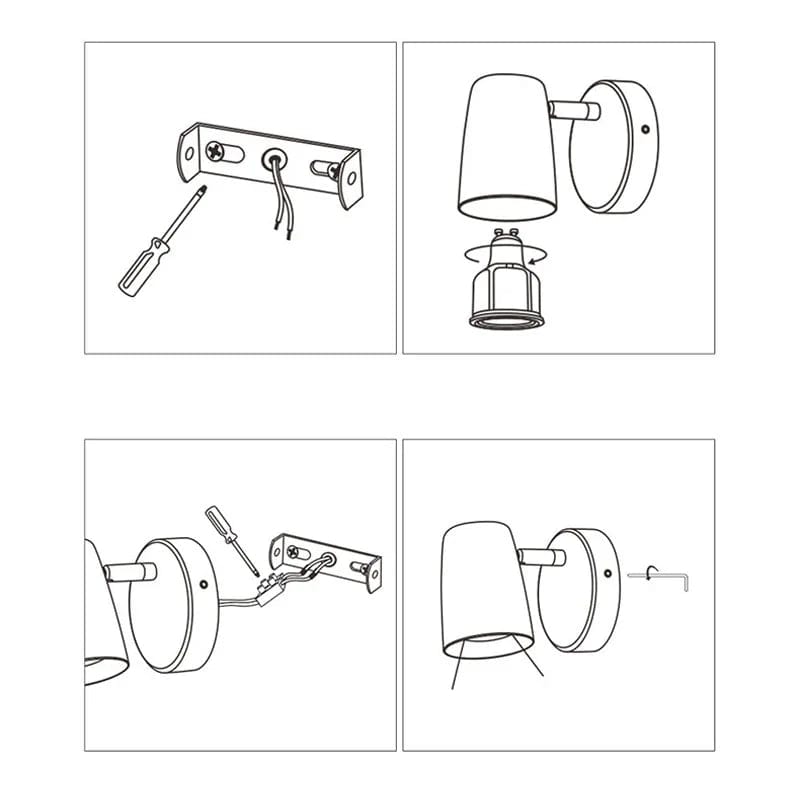 5W LED Vägglampa - Justerbar Fäste - Vikbar Rotation - Varm/Kall Vit - Aluminiumkropp - Modern Design