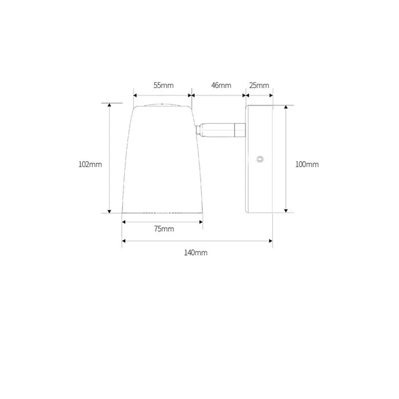 5W LED Vägglampa - Justerbar Fäste - Vikbar Rotation - Varm/Kall Vit - Aluminiumkropp - Modern Design