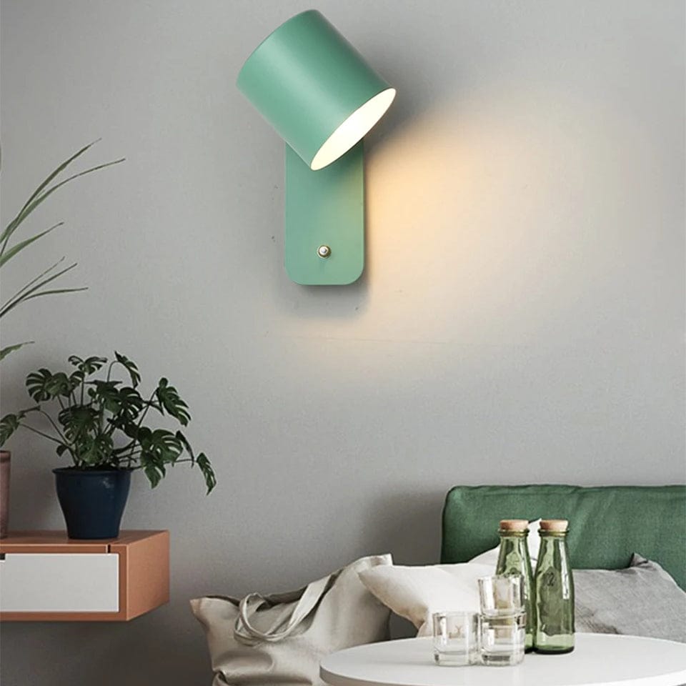 Justerbar Nordisk Vägglampa med Rotabel Sconcelampa och Integrerad Strömbrytare – Inomhus Vägglampor för Heminredning