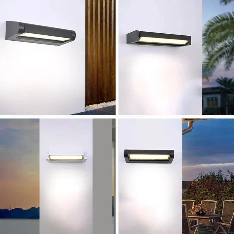 Justerbar utomhusvägglampa, vattentät aluminium utomhusbelysning för trädgård och patio, modern utomhusväggbelysning