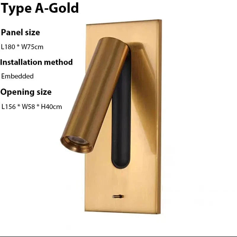 Justerbar USB-laddningsvägglampa med 350° rotation – Modern vägglampa för nattduksbord och hotellanvändning