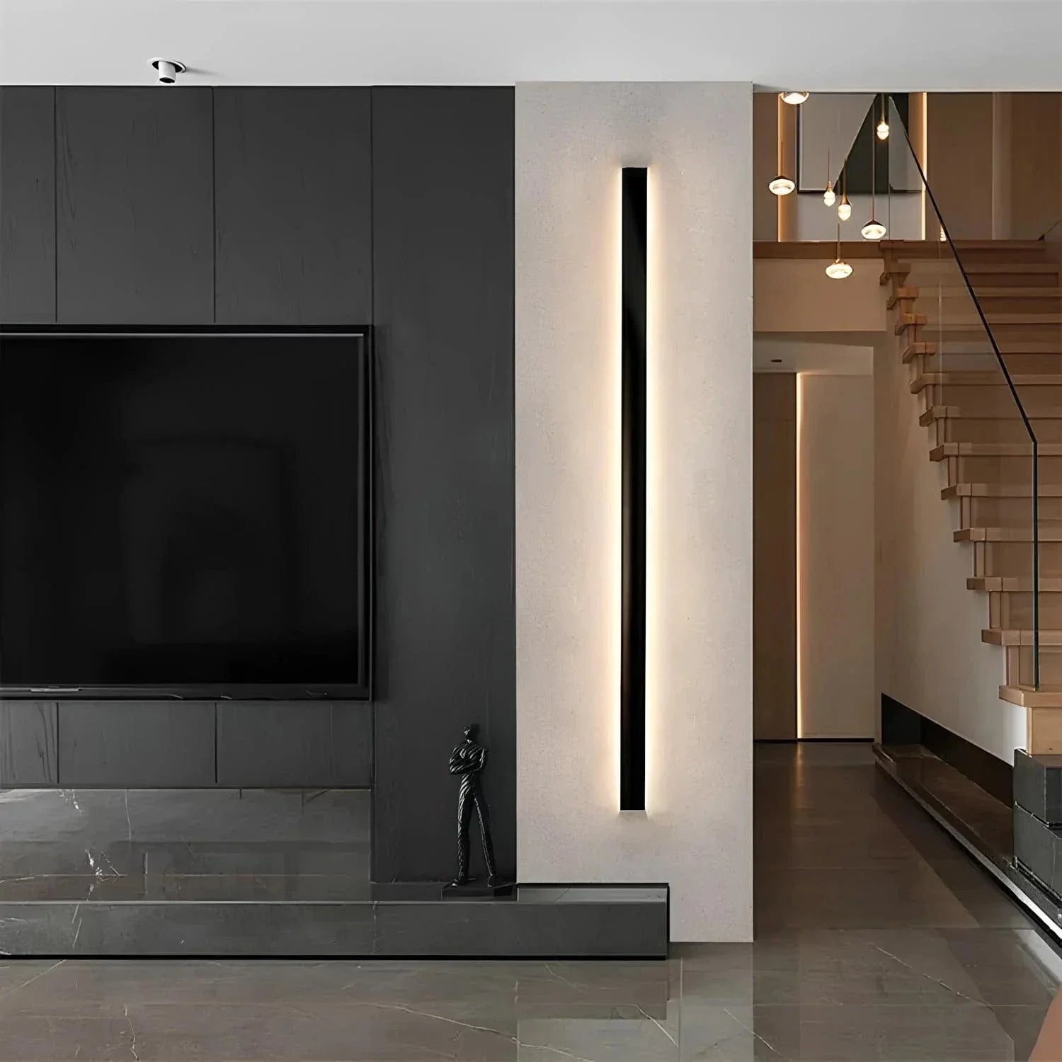 Aluminium Bakbelyst Modern Vägglampa