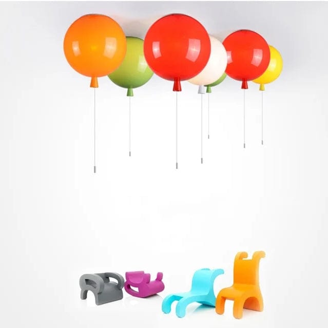 Färgglad LED taklampa för barnrum – Energieffektiv ballongdesign, ögonvänlig belysning