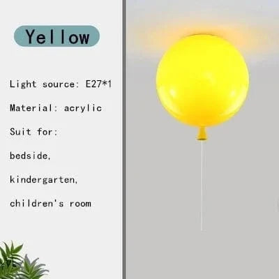 Färgglad LED taklampa för barnrum – Energieffektiv ballongdesign, ögonvänlig belysning