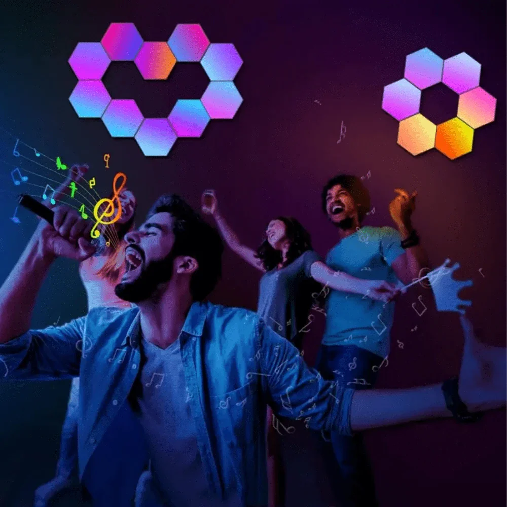 Anpassningsbara LED Hexagon Vägglampor