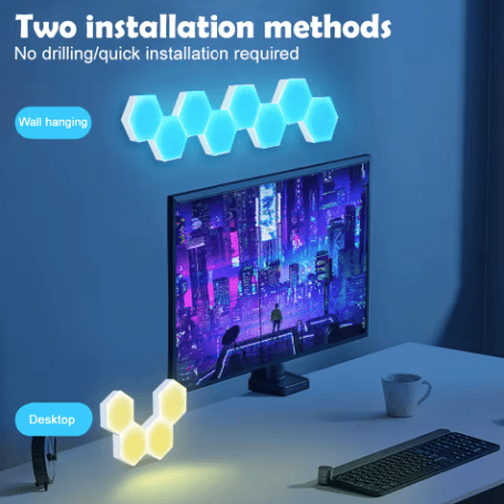 Anpassningsbara LED Hexagon Vägglampor