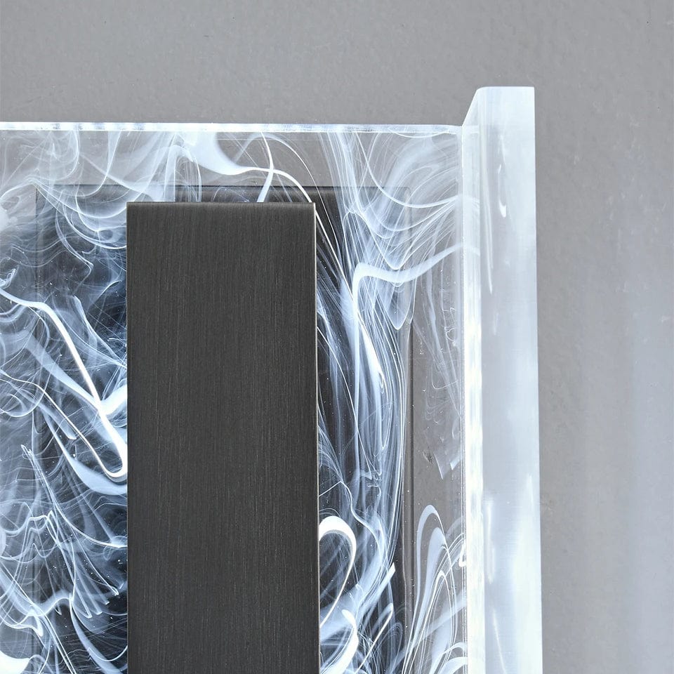 Dimbar LED Vägglampa, 12W Modern Akryl- och Kopparvägglampa för Vardagsrum och Sovrum Belysning