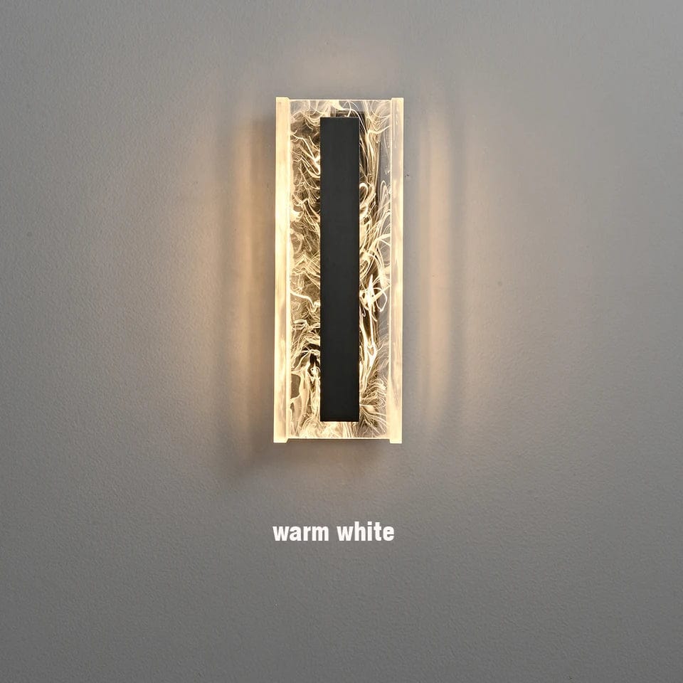 Dimbar LED Vägglampa, 12W Modern Akryl- och Kopparvägglampa för Vardagsrum och Sovrum Belysning