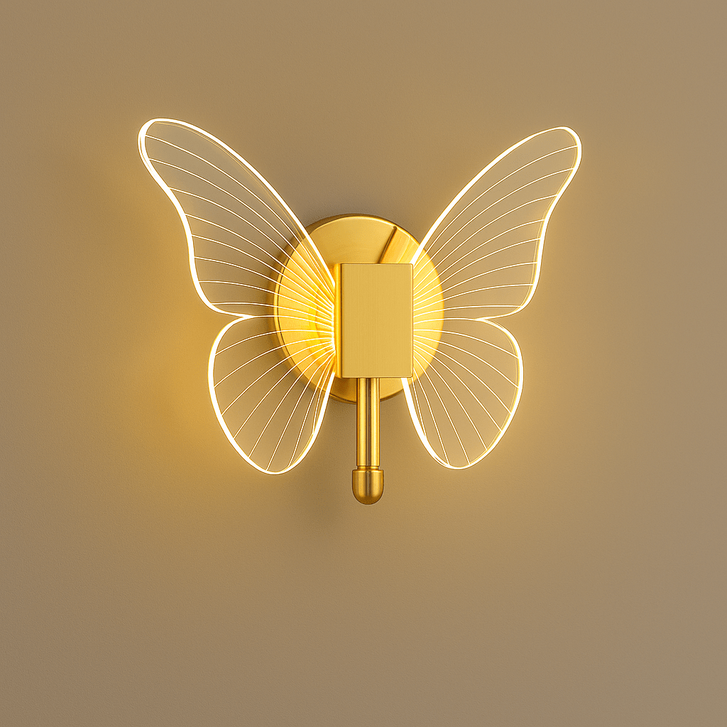 Gyllene LED Fjäril Hänglampa
