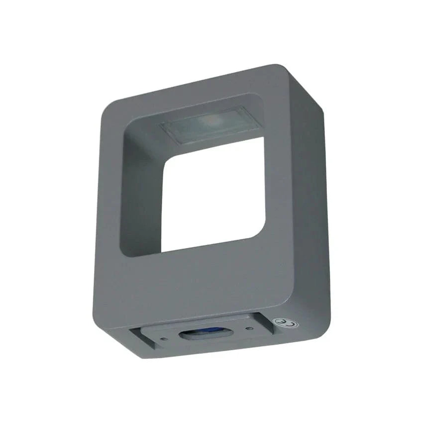IP65 Vattentålig Utomhus Vägglampa – Modern Design - Upp- och Nedljusterande - Svart/Grå - Idealisk för Trädgårds- och Patio Belysning