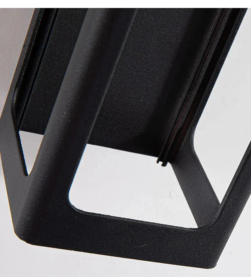 IP67 Vattentät 12W Svart Aluminium Utomhusvägglampa – Modern Utvändig Vägglampa för Trädgård och Veranda