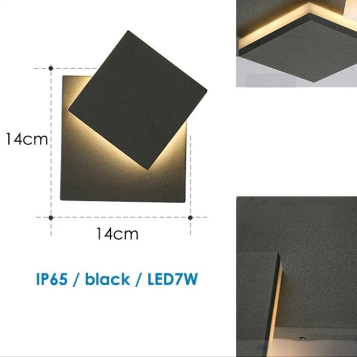 LED Vattentålig Utomhusvägglampa med 360° Rotation – Modern Utomhusväggljus för Trädgårdar och Dörrar