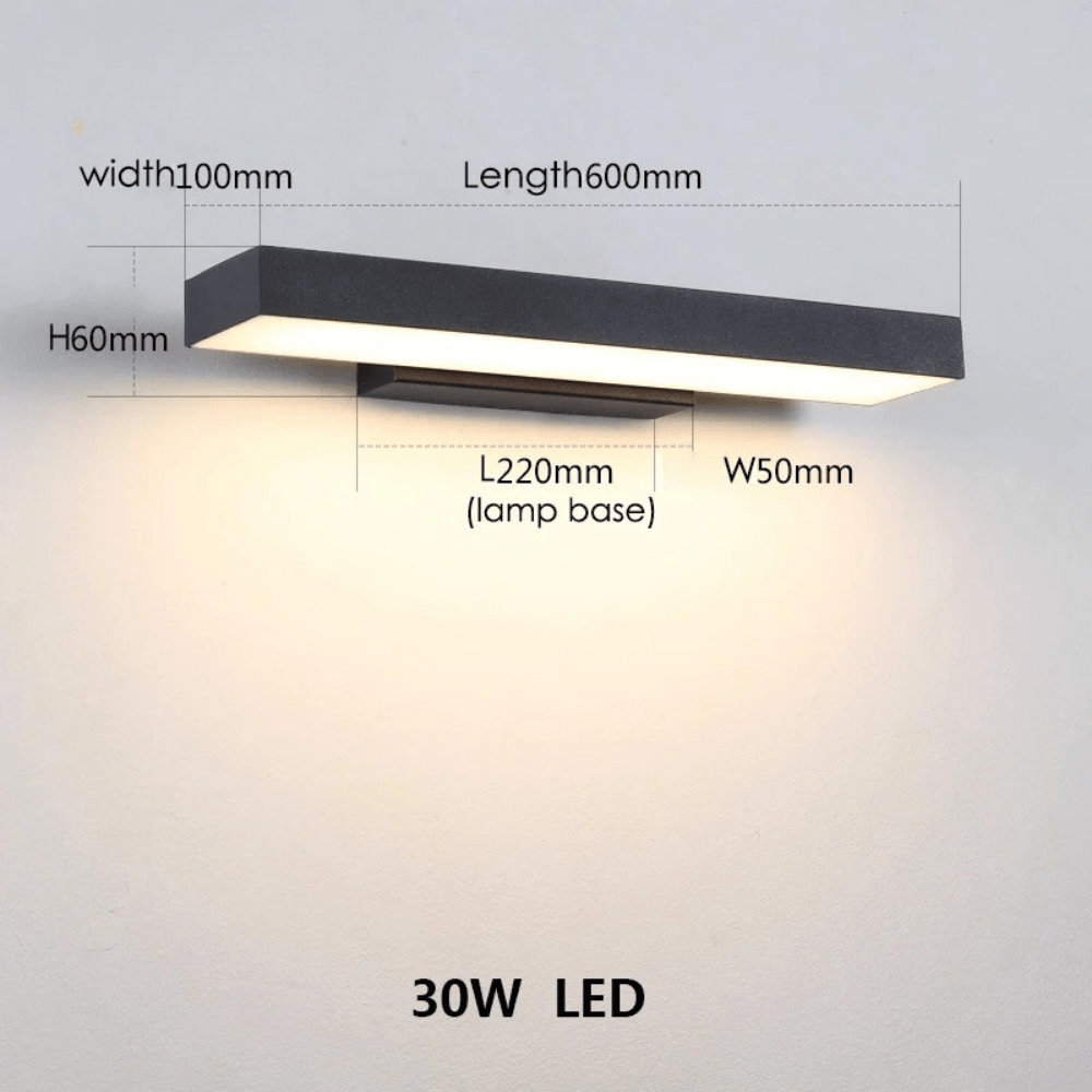 Moderna svarta LED utomhusvägglampor med rörelsesensor och skymning-till-gryning-funktion - Väderbeständig sconce för entré och garage